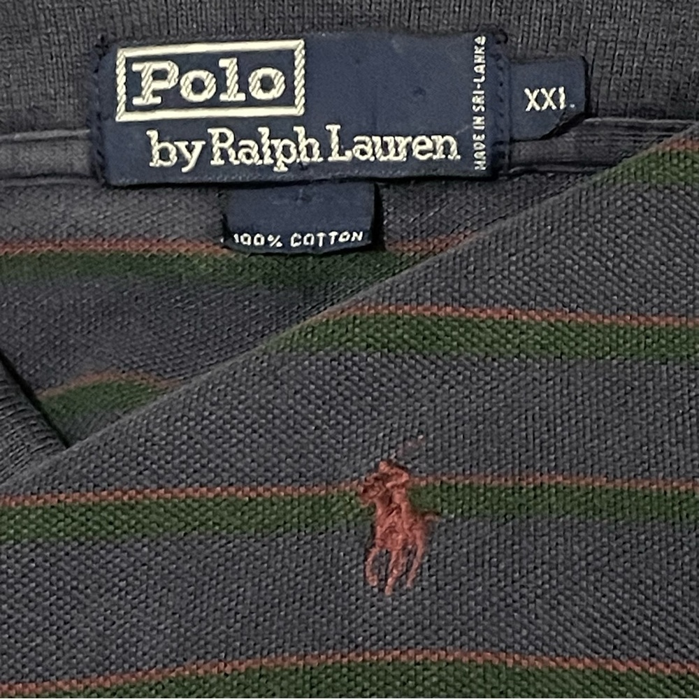 Polo Ralph Lauren Men’s XXL Polo Shirt Dark Purple Striped Preppy Classic Fit